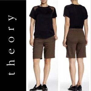 Theory Brown Bermuda Short. Size 0